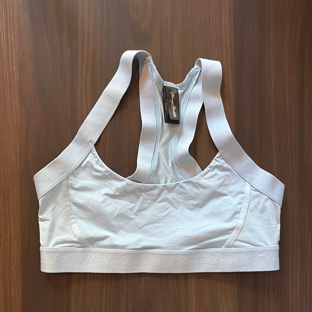 Honey Birdette Essentials baby blue racerback sports bra - Small